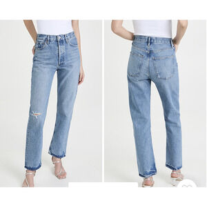 AGOLDE 90's Pinch Waist Jeans Abstract Size 34 NWT